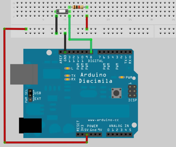 digital_input_button Fritzing Sketch Button